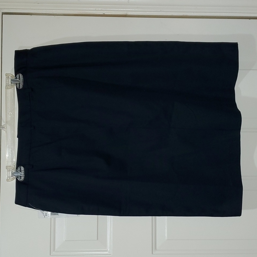 Nine West Straight Navy Blue Stretch Skirt
